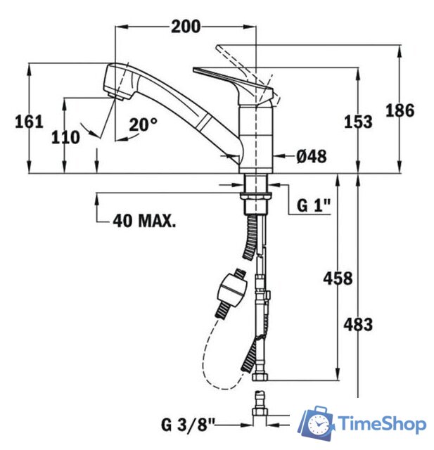 Смеситель TEKA Total 469781200 - Изображение №2 — Интернет-магазин Time-Shop