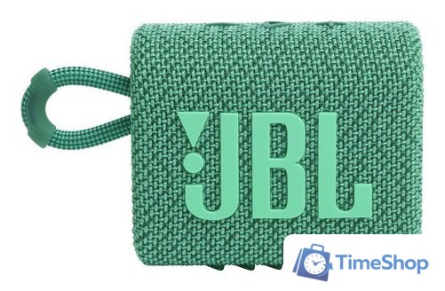 Беспроводная колонка JBL Go 3 Eco (зеленый) - Изображение №2 — Интернет-магазин Time-Shop