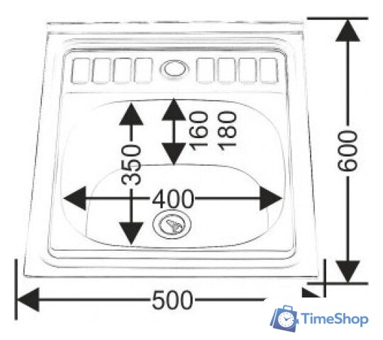 Кухонная мойка Melana MLN-5060 (матовая, глубина чаши 16 см., сталь 0.4 мм.) - Изображение №2 — Интернет-магазин Time-Shop