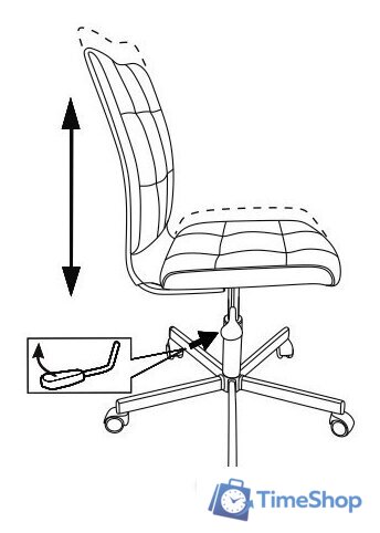 Офисное кресло Бюрократ CH-330M/LT-21 (песочный) - Изображение №5 — Интернет-магазин Time-Shop