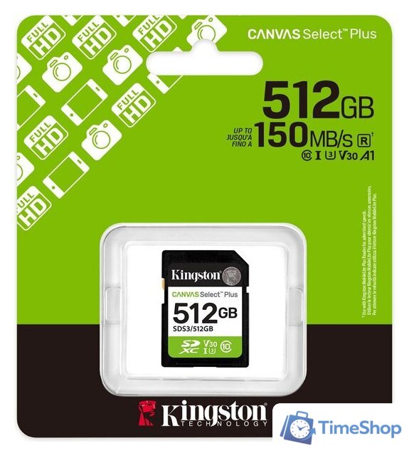 Карта памяти Kingston Canvas Select Plus SDXC 512GB SDS3/512GB - Изображение №3 — Интернет-магазин Time-Shop