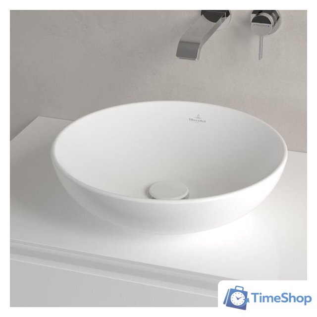 Умывальник Villeroy & Boch Loop&Friends Stone White 4A4601RW - Изображение №3 — Интернет-магазин Time-Shop