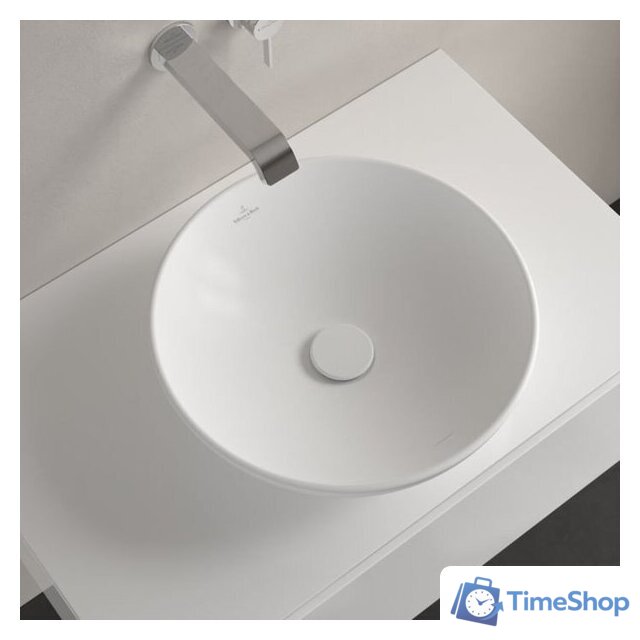 Умывальник Villeroy & Boch Loop&Friends Stone White 4A4601RW - Изображение №4 — Интернет-магазин Time-Shop