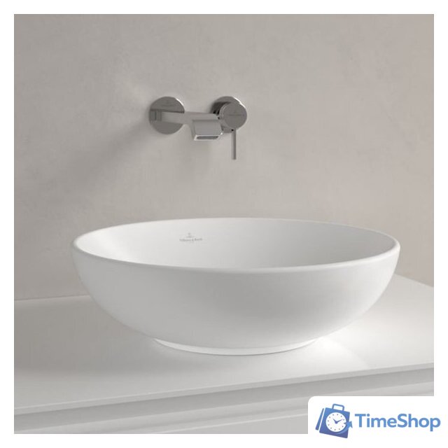Умывальник Villeroy & Boch Loop&Friends Stone White 4A4601RW - Изображение №6 — Интернет-магазин Time-Shop