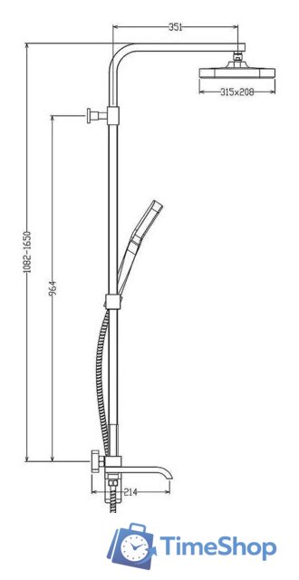 Душевая система  Raglo R02.24.03 - Изображение №2 — Интернет-магазин Time-Shop