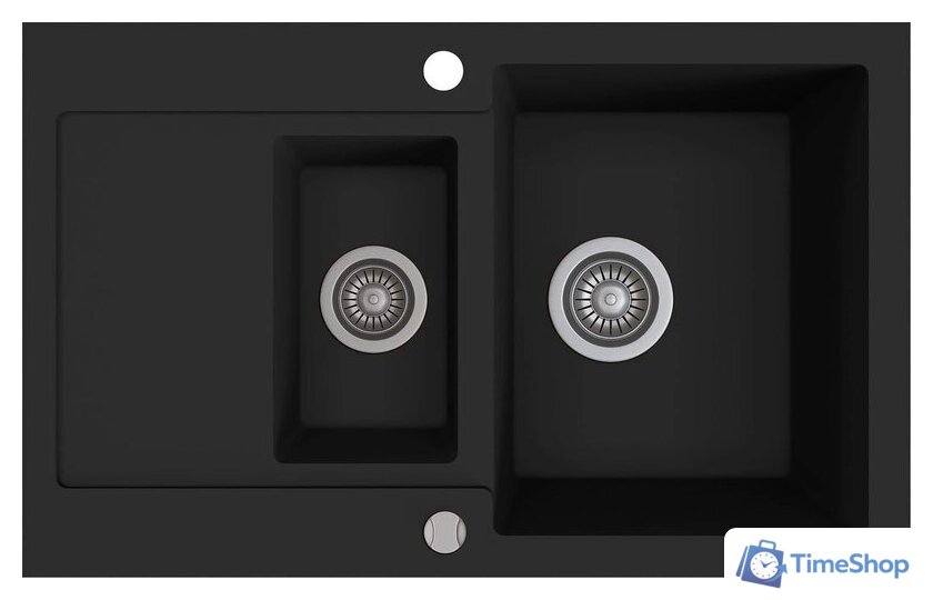 Кухонная мойка Kernau KGS H 6080 1.5B1D Deep Black - Изображение №1 — Интернет-магазин Time-Shop