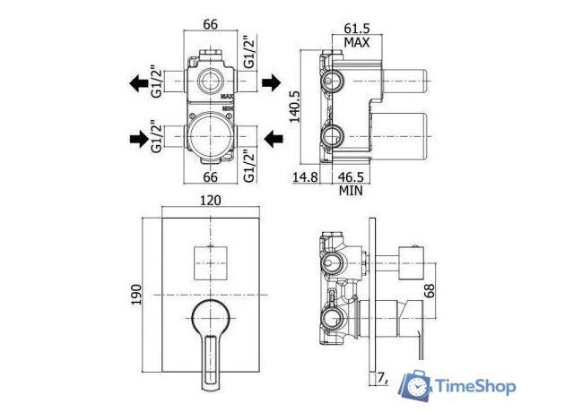 Смеситель Paffoni Ringo RIN018CR/M - Изображение №2 — Интернет-магазин Time-Shop