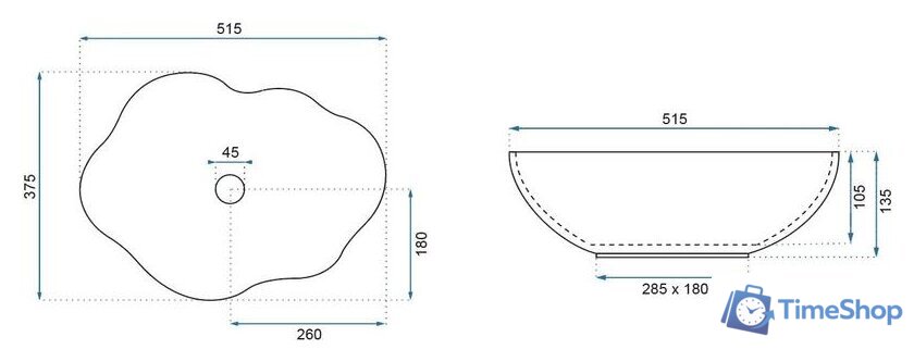 Умывальник Rea Pearl (белое золото) - Изображение №5 — Интернет-магазин Time-Shop