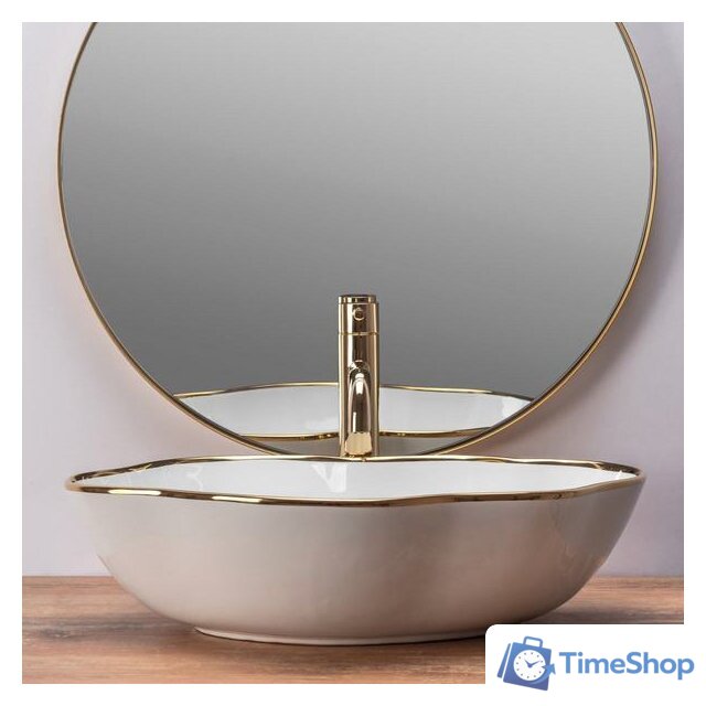 Умывальник Rea Pearl (белое золото) - Изображение №4 — Интернет-магазин Time-Shop