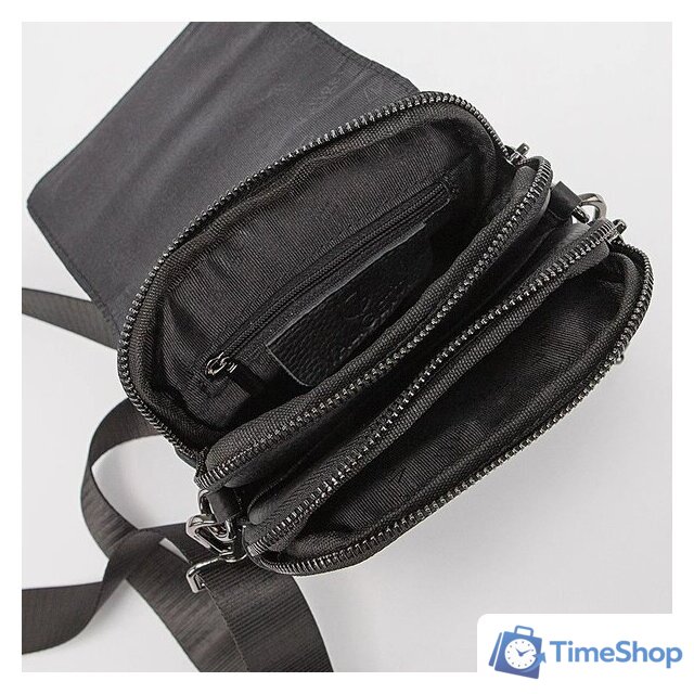 Мужская сумка VALIGETTI 950-H8277OL-VG-BLK (черный) - Изображение №4 — Интернет-магазин Time-Shop