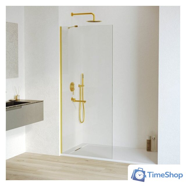 Душевая стенка RGW WA-110Gb 351011011-16 110 (золото brush/прозрачное стекло) - Изображение №1 — Интернет-магазин Time-Shop
