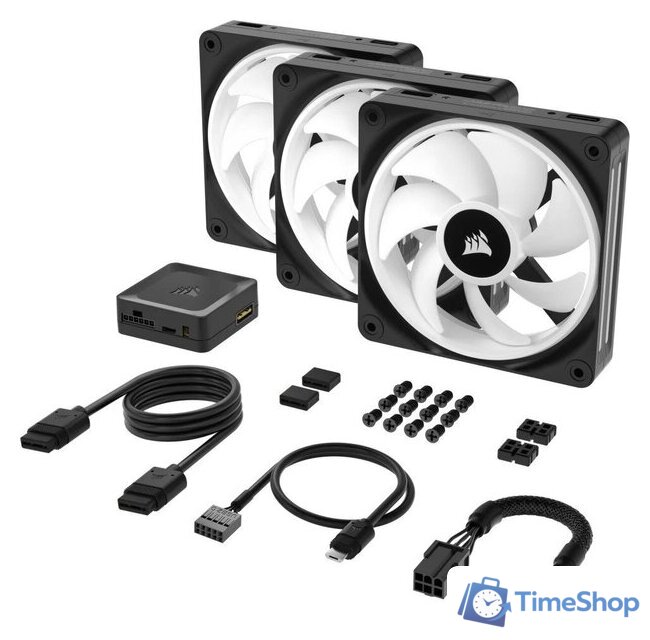 Комплект вентиляторов для корпуса с контроллером Corsair iCUE LINK QX120 RGB Triple Pack + Hub CO-9051002-WW - Изображение №15 — Интернет-магазин Time-Shop