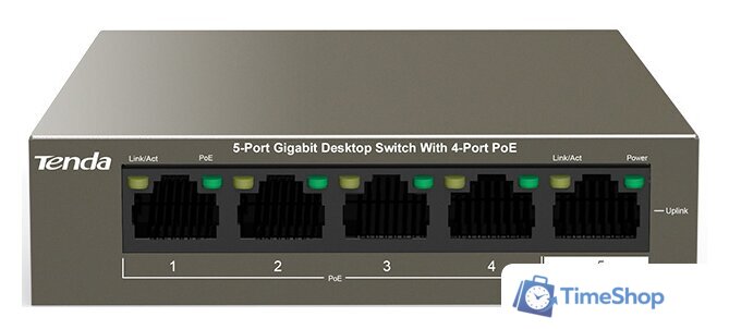 Неуправляемый коммутатор Tenda TEG1105P-4-63W - Изображение №1 — Интернет-магазин Time-Shop