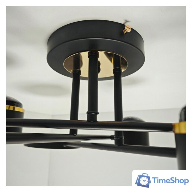 Припотолочная люстра Mirastyle Диод MH-3231/6 BK+FGD - Изображение №5 — Интернет-магазин Time-Shop