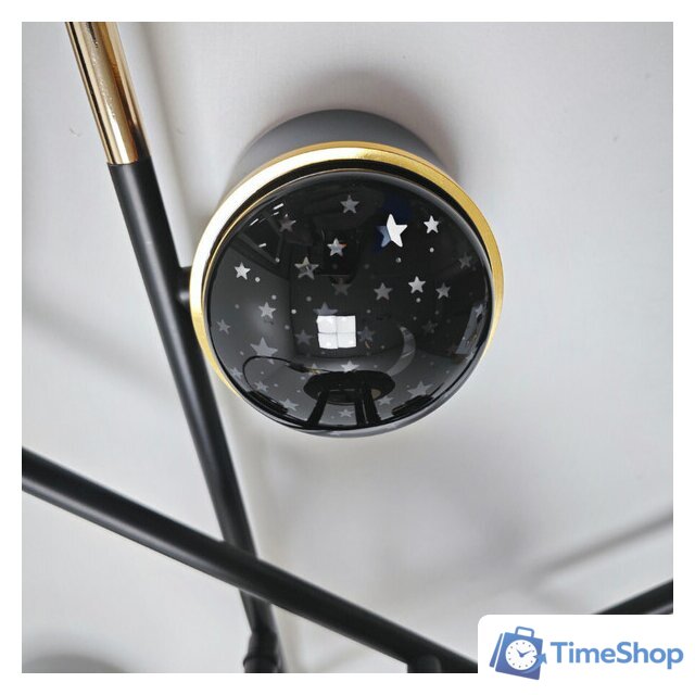 Припотолочная люстра Mirastyle Диод MH-3231/6 BK+FGD - Изображение №4 — Интернет-магазин Time-Shop