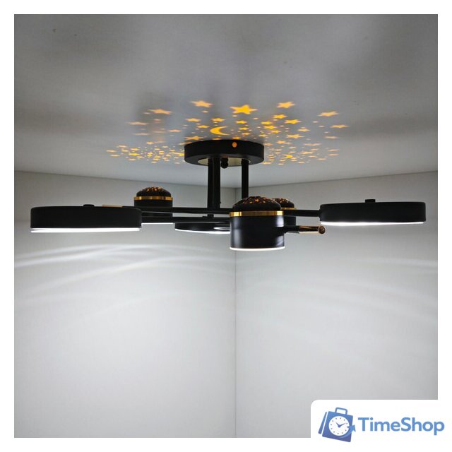 Припотолочная люстра Mirastyle Диод MH-3231/6 BK+FGD - Изображение №7 — Интернет-магазин Time-Shop