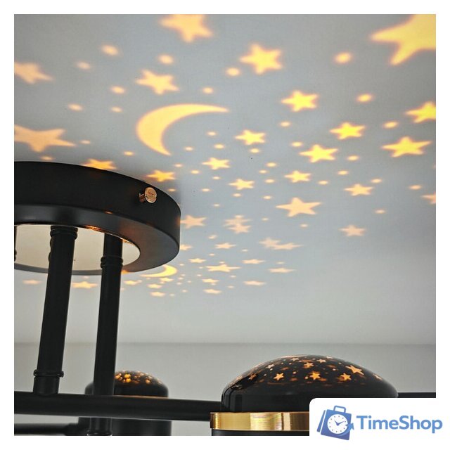 Припотолочная люстра Mirastyle Диод MH-3231/6 BK+FGD - Изображение №6 — Интернет-магазин Time-Shop