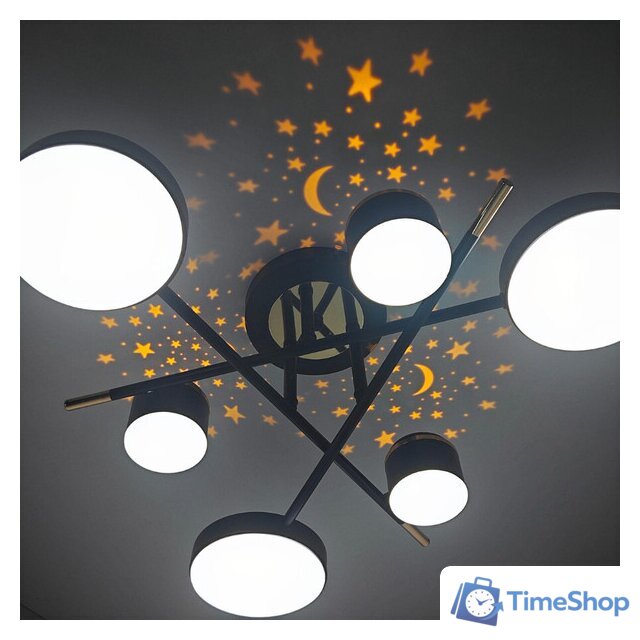 Припотолочная люстра Mirastyle Диод MH-3231/6 BK+FGD - Изображение №10 — Интернет-магазин Time-Shop