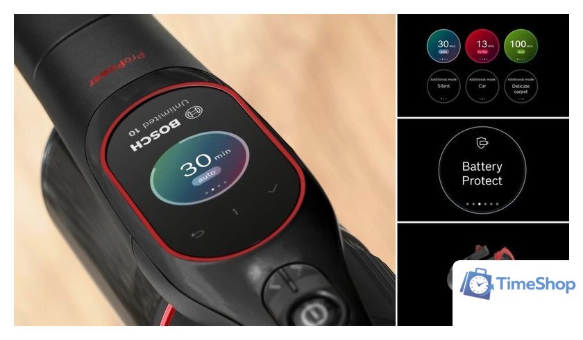 Пылесос Bosch Unlimited 10 BCS1051POW - Изображение №6 — Интернет-магазин Time-Shop