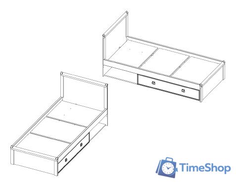 Кровать Anrex Magellan 90x200 656385 (сосна винтаж) - Изображение №3 — Интернет-магазин Time-Shop