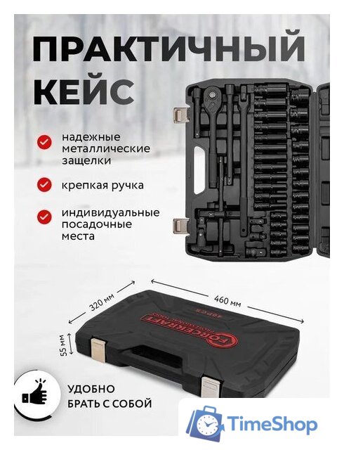 Универсальный набор инструментов ForceKraft FK-6401-5MPB (62301) - Изображение №7 — Интернет-магазин Time-Shop