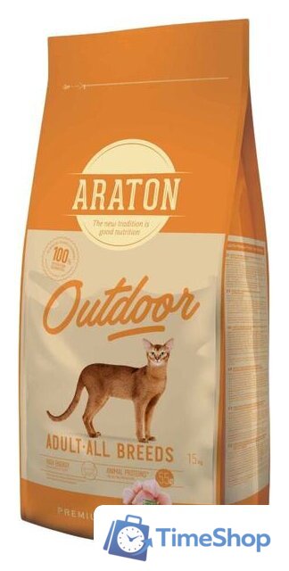 Сухой корм для кошек Araton Adult All Breeds Outdoor 15 кг - Изображение №1 — Интернет-магазин Time-Shop