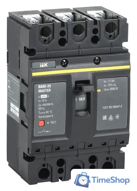 Выключатель автоматический IEK ВА 88-35 3п 200А 35кА SVA30-3-0200-02 - Изображение №1 — Интернет-магазин Time-Shop