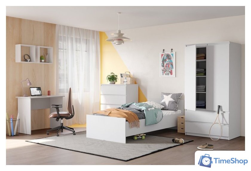 Кровать MyStar Сноули 1200 ИВ-121.14 (белый) - Изображение №4 — Интернет-магазин Time-Shop