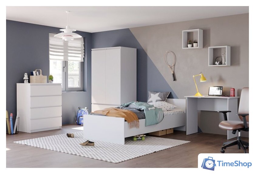 Кровать MyStar Сноули 1200 ИВ-121.14 (белый) - Изображение №5 — Интернет-магазин Time-Shop