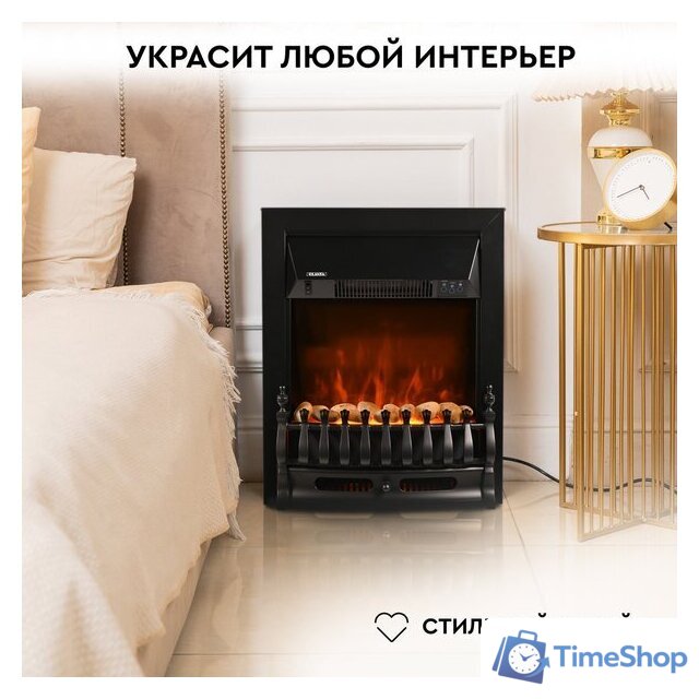 Электрокамин Planta PFP-FS400 (черный) - Изображение №4 — Интернет-магазин Time-Shop