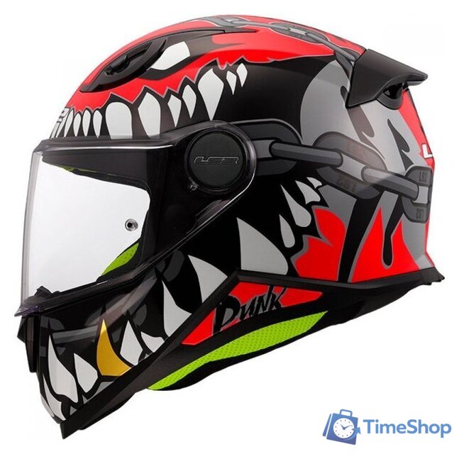 Мотошлем LS2 FF812 Kid Punk (S, серый/красный) - Изображение №1 — Интернет-магазин Time-Shop