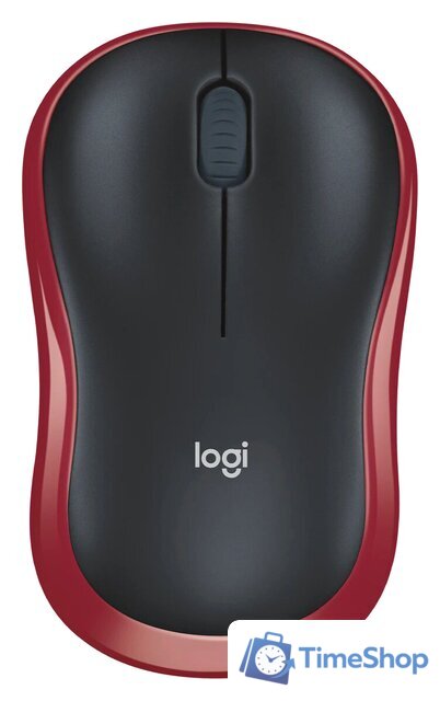 Мышь Logitech M186 (черный/красный) - Изображение №1 — Интернет-магазин Time-Shop