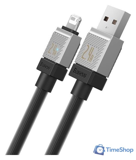 Кабель Baseus CoolPlay Series USB Type-A - Lightning (1 м, черный) - Изображение №3 — Интернет-магазин Time-Shop