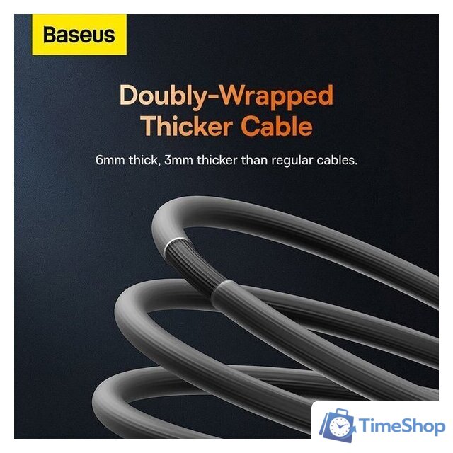 Кабель Baseus CoolPlay Series USB Type-A - Lightning (1 м, черный) - Изображение №14 — Интернет-магазин Time-Shop