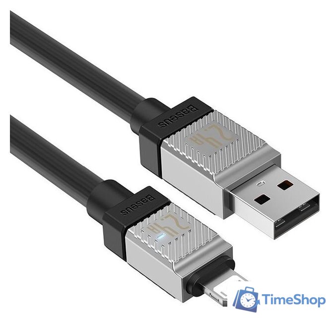 Кабель Baseus CoolPlay Series USB Type-A - Lightning (1 м, черный) - Изображение №7 — Интернет-магазин Time-Shop