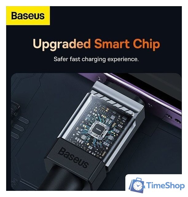 Кабель Baseus CoolPlay Series USB Type-A - Lightning (1 м, черный) - Изображение №18 — Интернет-магазин Time-Shop