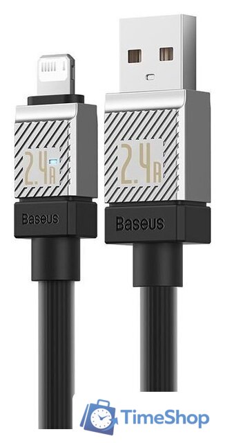 Кабель Baseus CoolPlay Series USB Type-A - Lightning (1 м, черный) - Изображение №5 — Интернет-магазин Time-Shop