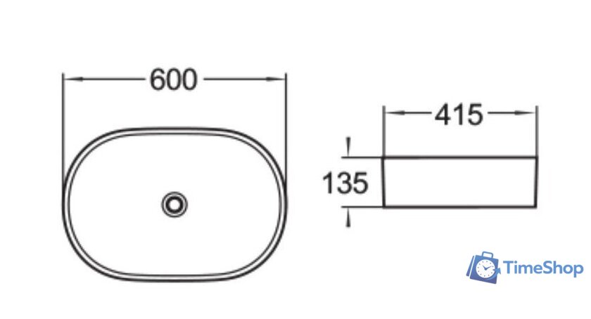Умывальник SantiLine SL-1028 - Изображение №2 — Интернет-магазин Time-Shop