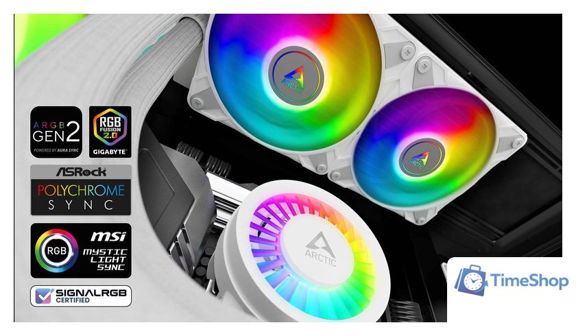 Система жидкостного охлаждения для процессора Arctic Liquid Freezer III 240 A-RGB White ACFRE00150A - Изображение №8 — Интернет-магазин Time-Shop