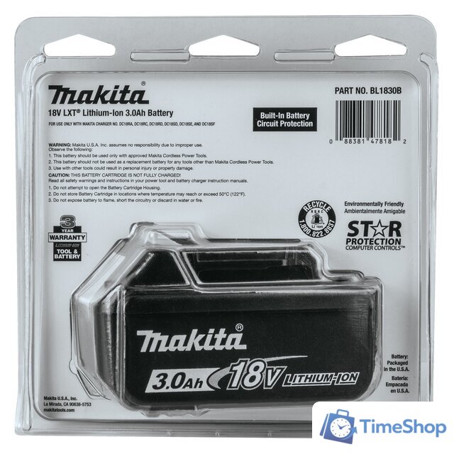 Аккумулятор Makita BL1830B (18В/3 а*ч) - Изображение №15 — Интернет-магазин Time-Shop