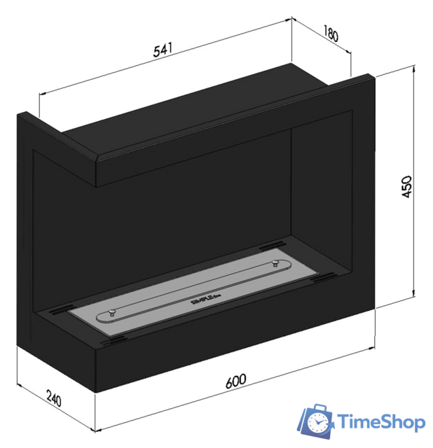 Биокамин SimpleFire Corner 600 L - Изображение №6 — Интернет-магазин Time-Shop