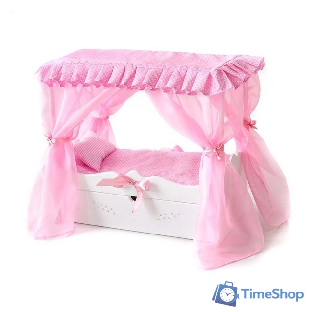 Кроватка для кукол Leader Toys Diamond Princes c царским балдахином 71219 (белый) - Изображение №1 — Интернет-магазин Time-Shop