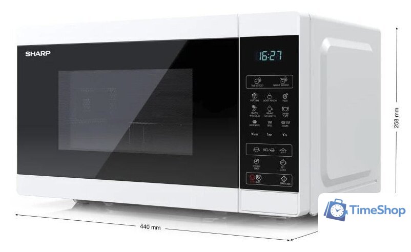 Микроволновая печь Sharp YC-MG02E-W - Изображение №2 — Интернет-магазин Time-Shop