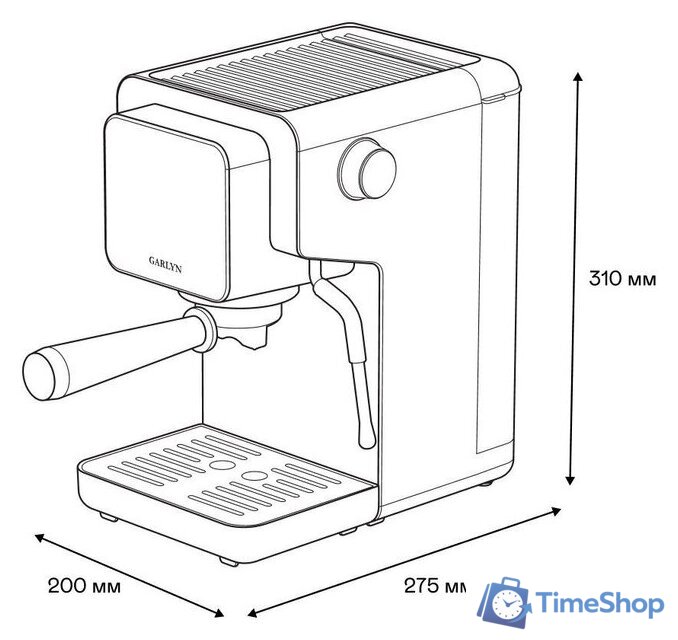 Рожковая кофеварка Garlyn L40 - Изображение №2 — Интернет-магазин Time-Shop