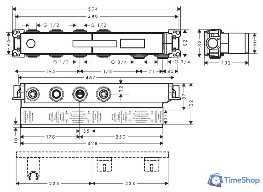Скрытый механизм Hansgrohe RainSelect 15310180 - Изображение №2 — Интернет-магазин Time-Shop