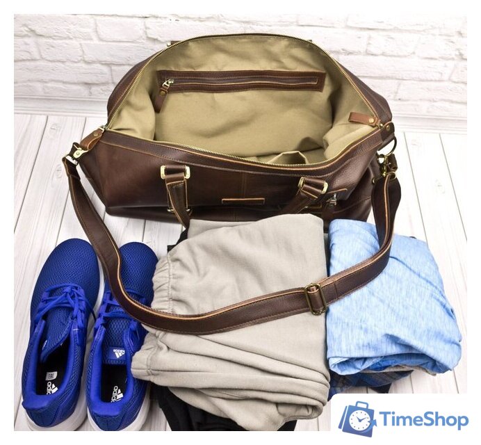 Дорожная сумка Carlo Gattini Sinfonica Campora 4019-04 (темно-коричневый) - Изображение №6 — Интернет-магазин Time-Shop