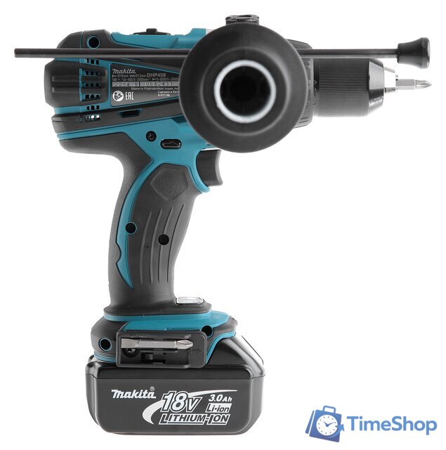 Ударная дрель-шуруповерт Makita DHP458RFE (с 2-мя АКБ, кейс) - Изображение №3 — Интернет-магазин Time-Shop