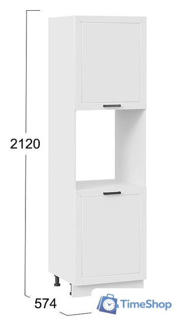 Шкаф напольный Трия Лорас 1П6 (белый/холст белый) - Изображение №1 — Интернет-магазин Time-Shop