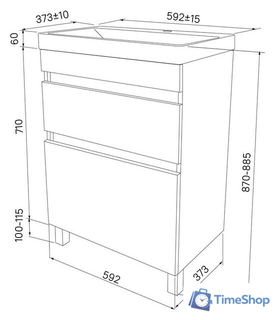  IDDIS Тумба под умывальник Zodiac ZOD6CBFi95 - Изображение №7 — Интернет-магазин Time-Shop