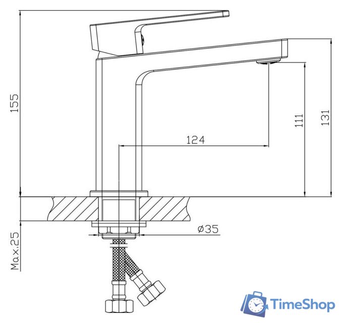 Умывальник Lauter 21478 + Cascade 21СК655BS - Изображение №9 — Интернет-магазин Time-Shop